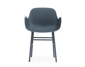 Židle Form s područkami, blue/steel