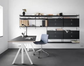 Komoda String Chest With Drawers 78 x 30, black ash
