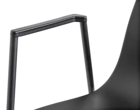 Židle AAC 18 Black Powder Coated Steel, dusty blue