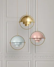 Závěsná lampa Multi-Lite Small, white/brass