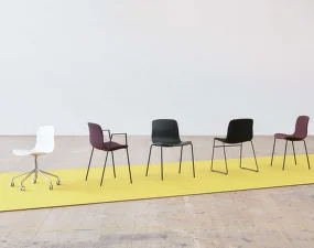 Židle AAC 08, Black Powder Coated Steel /  White