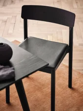 Židle Betty TK3, black / Black Aniline Leather