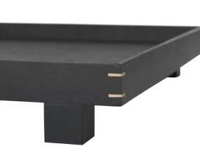 Dřevěný tác Bon large, stained black
