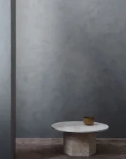 Stolek Epic Ø 110, white travertine