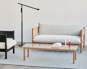 Konferenční stolek Kofi 140x50, oak/clear