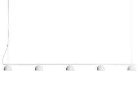 Závěsná lampa Blush rail 5, matt white