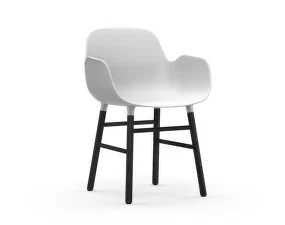 Židle Form s područkami, white/black