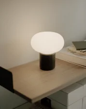 Přenosná stolní lampa Karl-Johan, forest green