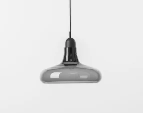 Závěsné svítidlo Shadows XL PC911, smoke grey / black stained oak