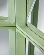 Zrcadlo Arced 80x55, light green