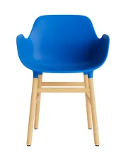 Židle Form s područkami,  bright blue/oak