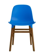 Židle Form, bright blue/walnut