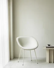 Židle s područkami Mat, hemp/Hallingdal 100/cream