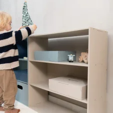 Dřevěná police Kiddo Shelving, beige