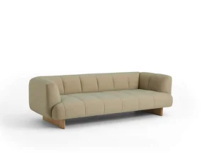Pohovka Quilton Lift 3-seater, water based lacquered oak/Steelcut Quartet 924