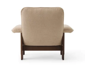 Křeslo Brasilia Lounge Chair, Bouclé 02/dark stained oak