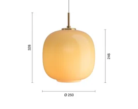 Závěsné svítidlo VL 45 Radiohus Ø250, amber