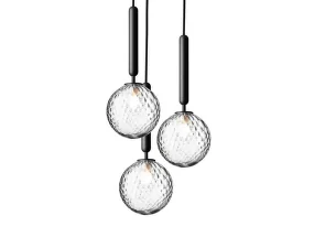 Závěsné svítidlo Miira 3, rock grey/optic clear
