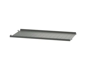 Police String Metal Shelf Low Edge 58 x 30, dark grey