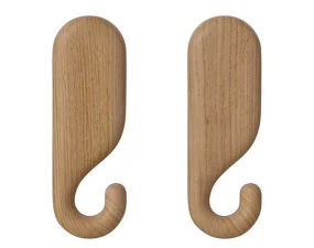Nástěnný věšák Nob 8.5 cm 2ks, oiled oak