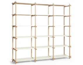 Policový systém Woody High, almond white