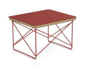 Occasional Table LTR Linoleum Dark Brick, Eames classic red