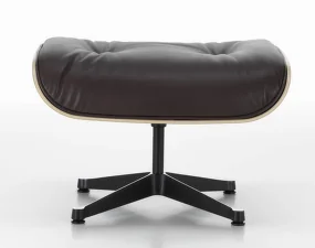 Ottoman Eames Lounge Walnut Dark, Leather Natural F68 chocolate