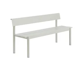 Lavice Linear Steel Bench s opěrkou 170 cm, grey