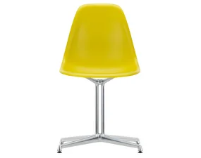 Židle Eames DSL, mustard / polished aluminum
