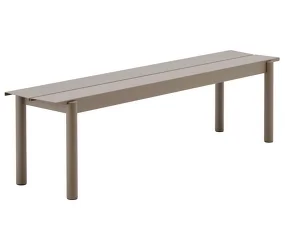 Lavice Linear Steel Bench 170 cm, taupe