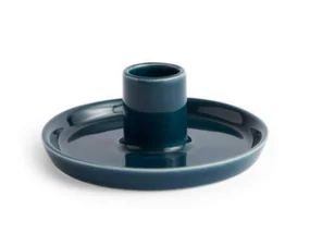 Svícen Disc Small, dark teal