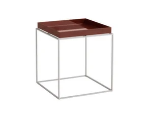 Stolek Tray Table 40x40, chocolate high gloss / silicone coated steel