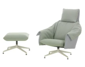 Křeslo Bascule Highback s otomanem, Cento / light lavender / light sage