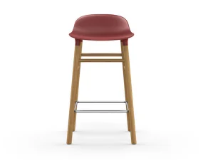 Barová židle Form 65 cm, red/oak