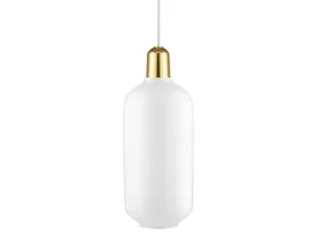 Závěsná lampa Amp Large, white/brass