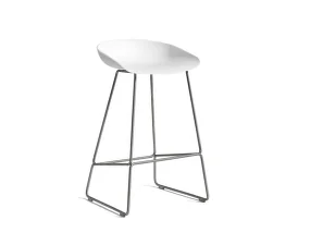 Barová stolička AAS 38 Low Stainless Steel, white