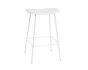Barová stolička Fiber Stool 65cm Tube Base, natural white