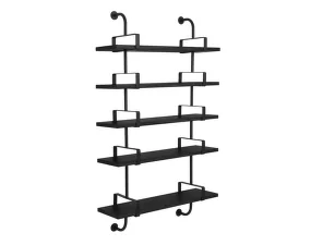 Police Démon Shelf 2, 95cm, 5 shelves, black stained ash