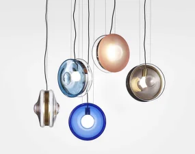 Závěsná lampa Orbital, black/silver