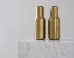 Mlýnky na sůl a pepř Bottle, set 2ks, brushed brass