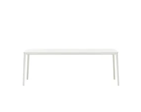 Jídelní stůl Plate 90x200, white MDF table top/white base