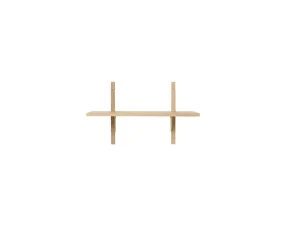 Police Sector Shelf S/S, natural oak/brass