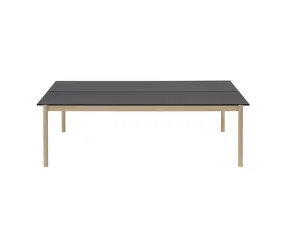 Kancelářský stůl Linear System Table, Black Nanolaminate/Black ABS/Oak