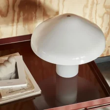Stolní lampa Pao Glass Ø35, opal white