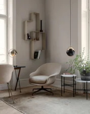 Stolek TS Ø 55, white carrara marble