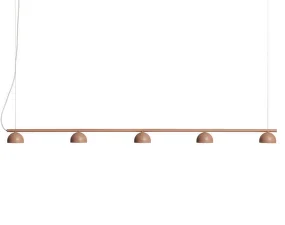 Závěsná lampa Blush rail 5, warm beige