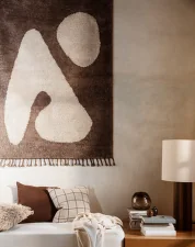 Koberec Abstract Rug Large, Brown/Off-white
