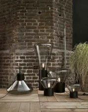 Stojací lampa Muffins WOOD 04 PC853, clear / black stained oak