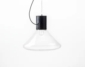 Závěsná lampa Muffins WOOD 05P PC865, clear / black stained oak
