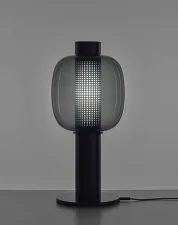 Stojací lampa Bonbori Large PC1165, smoke grey / black matte